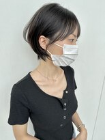 ステアケース 武蔵小杉店(stair:case)&nbsp;大人黒髪耳かけ丸みショートボブサイドバング