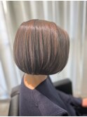 30代40代50代×グレージュカラー白髪ぼかし×小顔ショート代官山