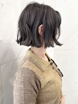 サイン 渋谷(SIGN) オリーブカラーレイヤーカットグレージュブリーチ無し