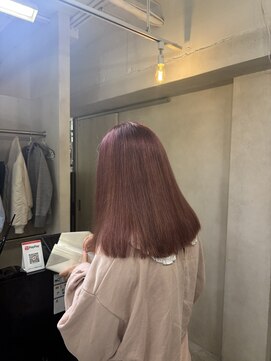 アジールヘア 東上野店(agir hair) 大人可愛いブリーチピンクブラウン