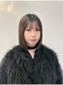 ショートボブ/シアーブラウン/ナチュラルストレート