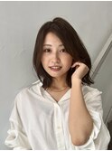 レイヤー/セミロングボブ髪質改善縮毛矯正白髪ぼかしショート