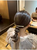 髪質改善ストレート/ツヤまとめヘア/大人ポニーテール