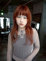 ギークス(GEEKS)&nbsp;【GEEKS渋谷】マッシュウルフ/ハッシュカット/オレンジ/レイヤー