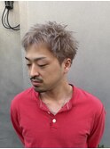スパイキーショート×ハイトーングレージュ「湘南/藤沢/メンズ」