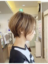 ルプル バイ フェイス 磯子(L'pul by face) ハイトーン◎横顔美人ショートボブ　style 佐藤