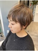 ボーイッシュショート×ハイトーングレージュ