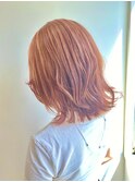 韓国風ピンクボブ