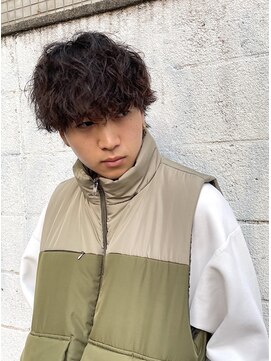 ミモザワークス(Mimosa Works) スパイラルパーマ で王道かっこいい