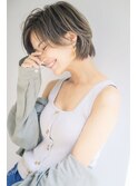 オリーブベージュ×ハイライトショートボブ×大人ショート【柏】