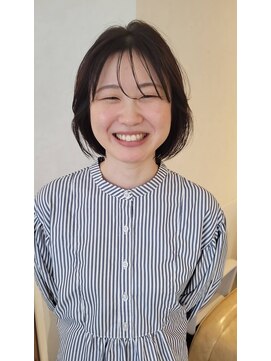 ベルコフレ 玉造店(Belle Coffret) 【BelleCoffret】シースルーバング 内巻きボブ あごラインボブ