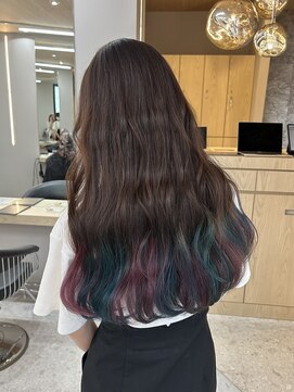 ボタン テンジン(VOTAN tenjin) 裾カラー/艶髪/顔周りカット/天神韓国ヘア