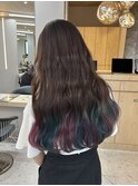 裾カラー/艶髪/顔周りカット/天神韓国ヘア