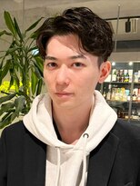 メンズサロン ブロック(Men's Salon bloc) 七三センターパートアップバング波巻スパイラルニュアンスパーマ