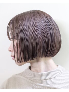 ルプラ ガーデン(le-pla garden) ミルクティー#ダブルカラー#切りっぱなしボブ#ケアブリーチ