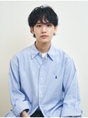 メンズショート/ニュアンスパーマ/前髪あり