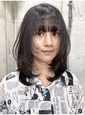 ぱっつん前髪×フェイスレイヤー　ロングレイヤー岐阜美容院