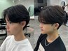 【メンズスタイリスト指名】メンズカット+毛流れニュアンス/カルマパーマ