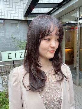 エイゾー(EIZO) ブリーチなし/ピンクブラウン/顔まわりレイヤー/ゼロテクカラー