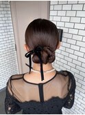 タイトシニヨン 参列ヘア イベントヘア パーティーヘア
