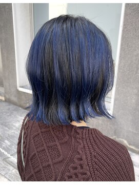 マノハル(MANOHARU) ボブ アンブレラカラー ブルーカラー