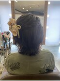 成人式/ハーフアップ