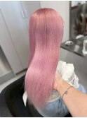 13455ブリーチ＆ダブルカラー韓国レイヤーラベンダーピンク