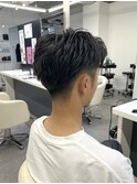 ツーブロックショート/ハサミでナチュラルな刈り上げスタイル