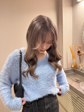 チャプター 問屋町(chapter) ケアブリーチミルクティーベージュカラーレイヤーカット韓国ヘア