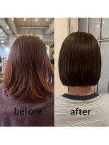 サンティエ 都通店(scintiller)&nbsp;柔らか弱酸性縮毛矯正＋タッセルボブ