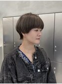 白髪ぼかし大人マッシュショート