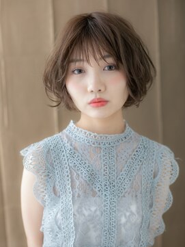 カバーヘア イヴ 戸頭店(COVER HAIR EVE) 丸みショート/ゆるふわショート/アッシュブラウン/モカブラウンe