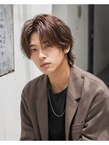 MEN's Baguz MEN'Sカット/ MEN'Sパーマ/ MEN'Sカラー 韓国風センターパートメンズレイヤーパーマ