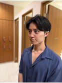 ツーブロックセンター分け