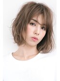 ミディアム×ハイトーン×ナチュラルボブ...