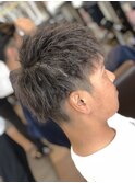 ツイストパーマ×ツーブロック