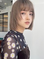 ゲーム バイ アランスミシー 横浜(GAME by Alan Smithee)&nbsp;ミルクティーベージュ/ダブルカラー/大人ミディ/髪質改善/横浜