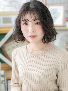 カバーヘアアンドスパ ブリス 浦和(COVER HAIR&SPA bliss) 暗髪バレイヤージュ小顔くせ毛風ウェットヘアa浦和20代30代40代