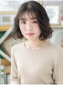 暗髪バレイヤージュ小顔くせ毛風ウェットヘアa浦和20代30代40代