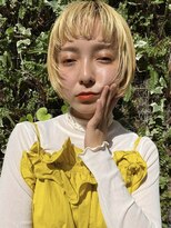 アヴァンスアンス 広島袋町店(AVANCE.ens)&nbsp;イエローベージュ×マッシュショート