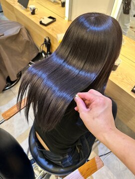 ジーナ 船橋(Zina) 髪質改善＊ロングレイヤーグレーベージュ＊美髪【Zina船橋】