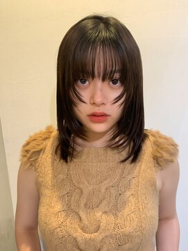 ロンドエニカ 大宮(Lond enika) 前髪パーマアッシュカラーレイヤーロンググレーベージュ[大宮]