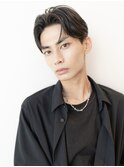 モテるメンズ波巻きツーブロック韓国風黒髪マッシュパーマウルフ