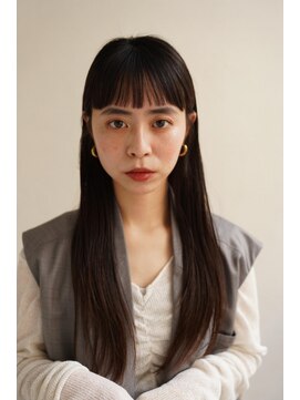 ムク 甲府(muku.) ミディアムヘア/斜めバング/グレージュカラー/甲府駅