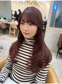 ザクザクレイヤーカット×レッドカラー
