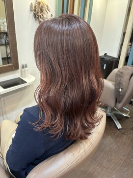 ミュウ(Private hair salon Miu) 波打ちミディアム「ベビーピンク」