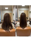 古川　大崎市　縮毛矯正　髪質改善　トリートメント　艶髪カラー