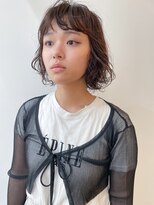 スノッブアーティ(SNOB ARTY) ニュアンスカラー暗めカラーボブパーマ大人ガーリー広島市美容院
