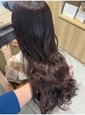 髪質改善艶カラーラベンダーピンク