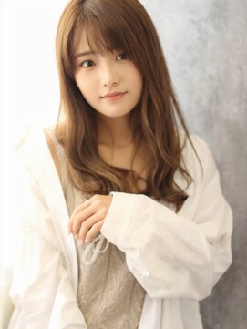 アース 湘南台店(HAIR&MAKE EARTH) 透明感 大人カールハイライトカラーミルクティーベージュ